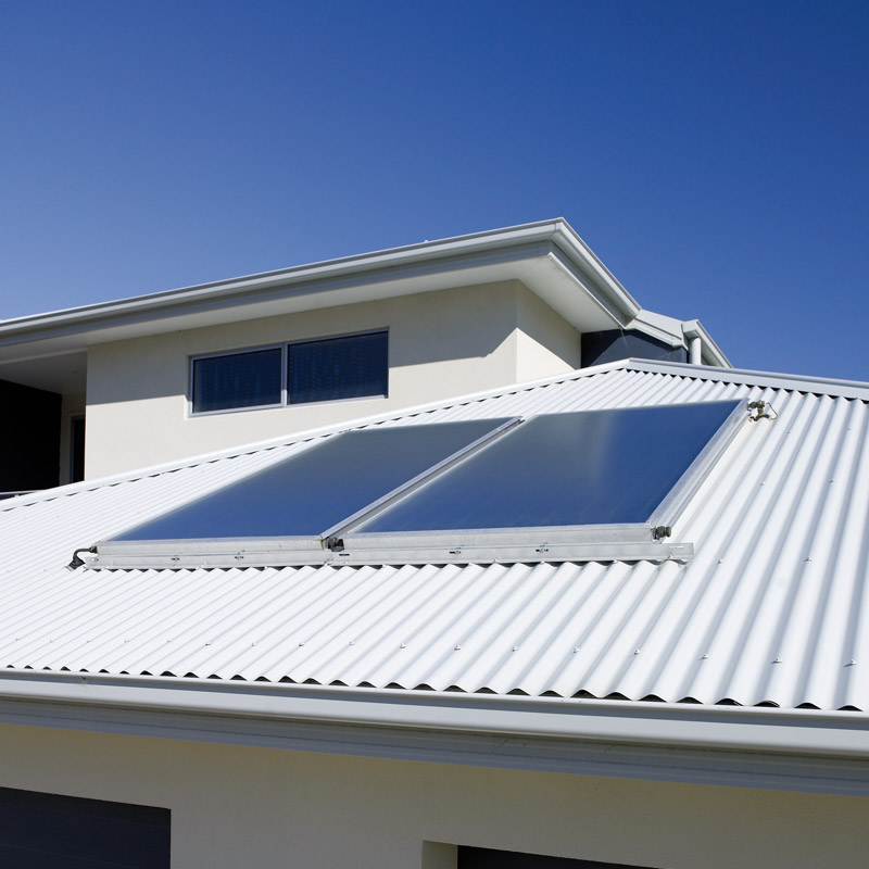 Solar panel on roof